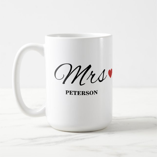 MRS Custom Couple Mugg Bröllopsmugg årsdag (Vänster)