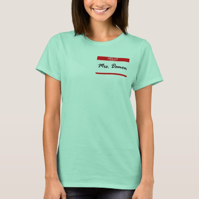 Mrs Damon Tee Shirt (Framsida)