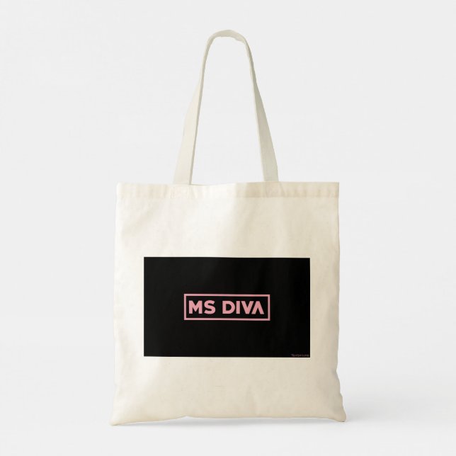 Mrs Diva hade en säck att sälja. Tygkasse (Baksida)