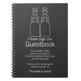 Mrs Doodle Lesbisk Brides Guestbook Anteckningsbok Med Spiral