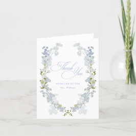Mrs Elegant Blue Blommigt - tackkort