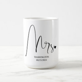 Mrs Elegant Scripted Bröllop Coffee Mugg