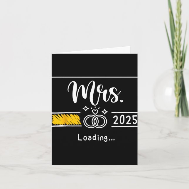 Mrs Est. 2025 Loading Bride Bröllop Newlyed Wife Kort (Framsida)