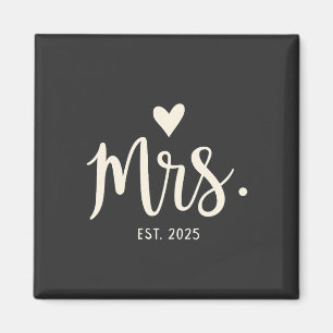 Mrs Est. 2025 Make Bride Förlovning Bröllop Magnet