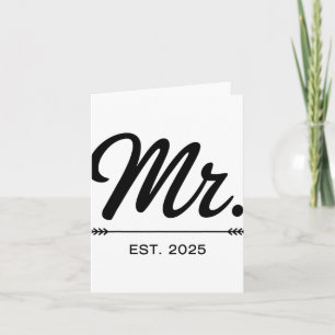 Mrs Est. 2025 Ny gifta Bröllopsfest Mr. och M Kort