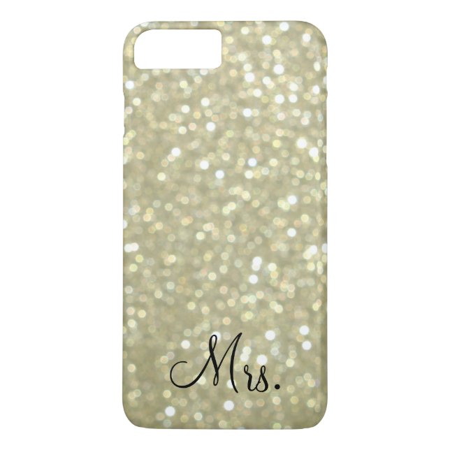 Mrs. Glittery Gold iPhone 7 Plus-fodral Case-Mate iPhone Skal (Baksida)