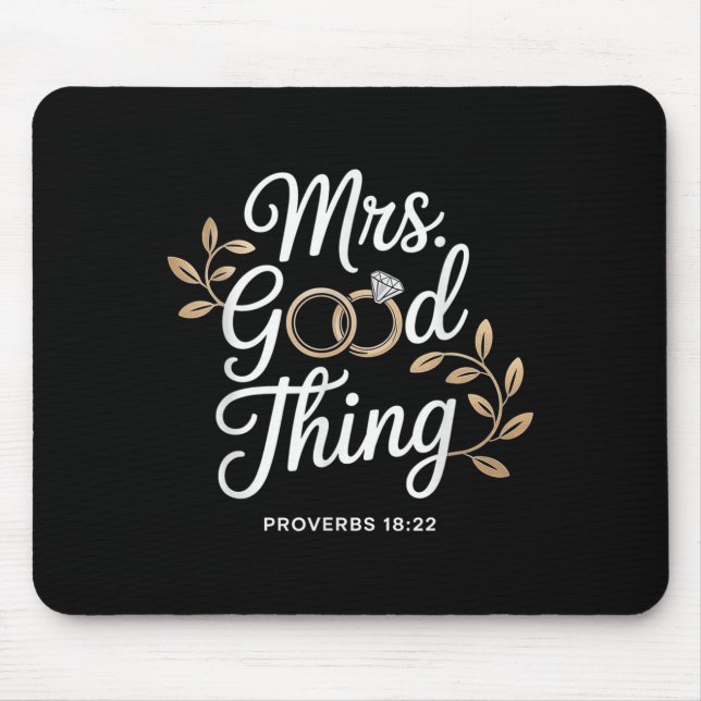 Mrs Good Thing Christian Proverbs Christian Couple Musmatta (Framsidan)