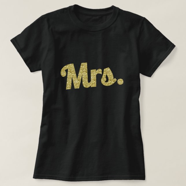 Mrs Guld Glitter, kvinnans skjorta T Shirt (Design framsida)