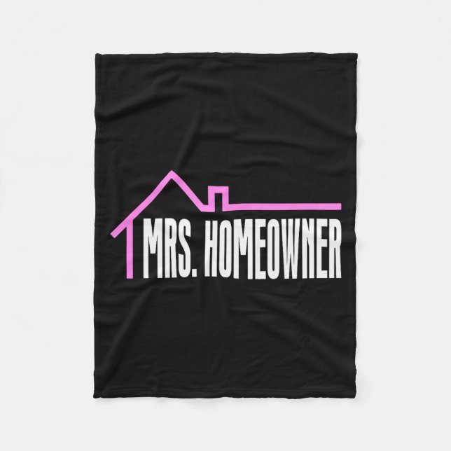 Mrs. Homeowner First Time Homeowner Housewarming  Fleecefilt (Framsidan)
