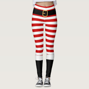 Mrs Jultomten röd och vit Leggings