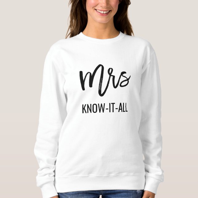Mrs Know All, Lusnyj T Shirt (Framsida)