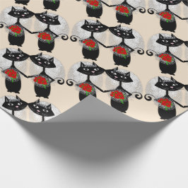 Mrs + Lesbisk Giftermål Cat Cute Brides Bröllop Presentpapper