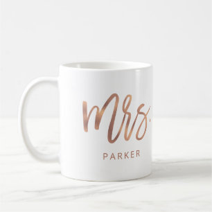 Mrs. Modern Ro Guld-skript och efternamn Kaffemugg