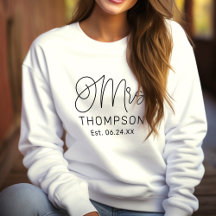 Mrs Monogram Brud Efternamn