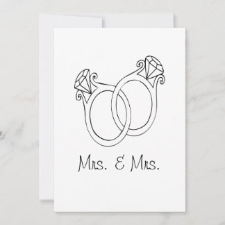 Mrs. & Mrs Bröllop Card Julkort