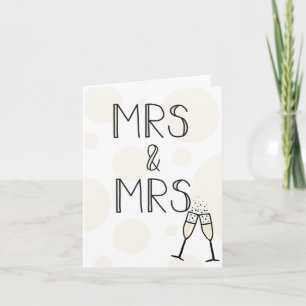 Mrs & Mrs Bröllop Card Kort