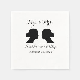Mrs & Mrs Bröllop Napkins Pappersservett