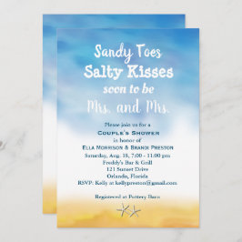 Mrs. & Mrs Sandy Toes Parppes Shower - himlar & sa Inbjudningar