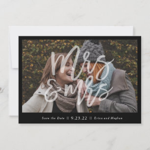"Mrs & Mrs." Spara datum i fotot Datumet