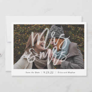 "Mrs & Mrs." Spara datum i fotot Datumet