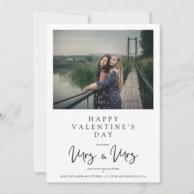 MRS & MRS Valentine's Wedding LGBT Lesbian Photo (Framsida)