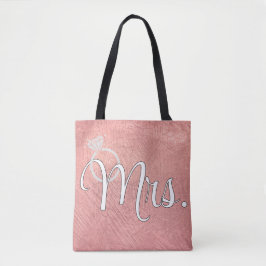 Mrs. Newlywed Rose Gold Tygkasse