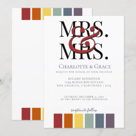 Mrs. och fru Rainbow Gay Elegant bröllop Meddelande