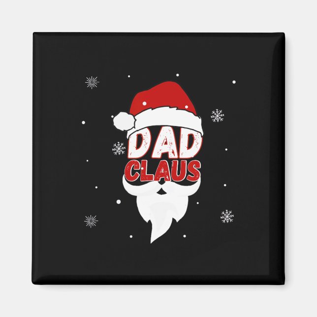 Mrs. och Mr Claus Par matchande julpajama Magnet (Framsidan)