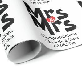 Mrs och Mrs Bold Lesbisk Personlig Bröllop Presentpapper