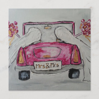 Mrs och Mrs. bröllopsinbjudan Inbjudningar