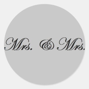 Mrs. Och Mrs. Runt Klistermärke