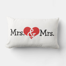 Mrs. och Mrs. Two Brides Bröllop Gift Lumbarkudde