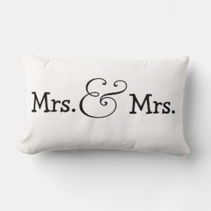 Mrs. och Mrs. Two Brides Bröllop Gift Lumbarkudde