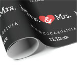 Mrs. och Mrs. Two Brides Bröllop Presentpapper<br><div class="desc">Fru Gay och Lesbisk Bröllop-presenten figurerar pappert ...  perfekt för de två briderna ...  misser och missar personlig som slår in papper rulle för medborgarceremonin / bröllop / årsdagen från Ricaso</div>