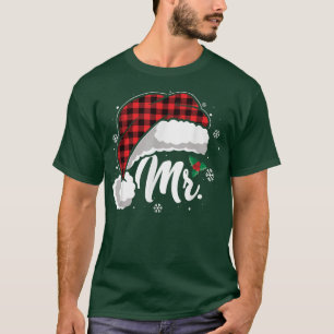 Mrs. och Santa Hat Buffalo Play-julklapp T Shirt