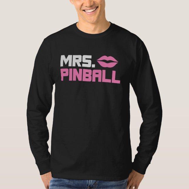 Mrs Pinball slot machine gamer partner look men T Shirt (Framsida)