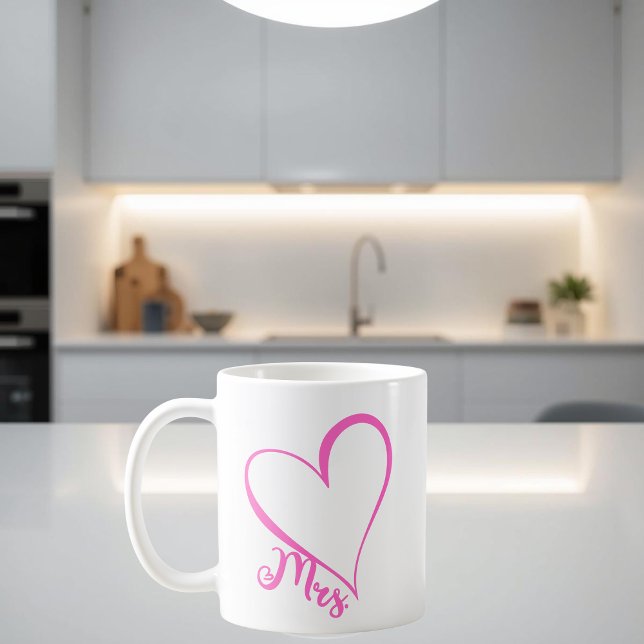 Mrs. Pink Heart Mug Kaffemugg (Skapare uppladdad)