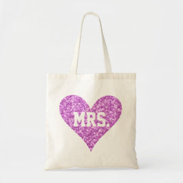 Mrs. - Rosa Gnistra Glitter Heart Tygkasse