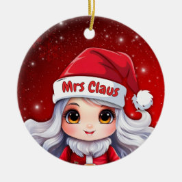Mrs Santa Claus 🤶🎄 Julgransprydnad Keramik