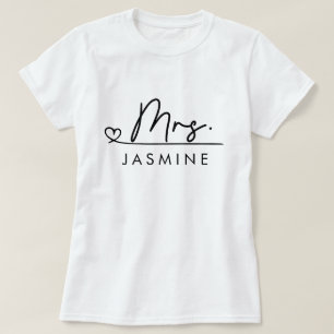 Mrs Script Anpassad Bröllop T Shirt