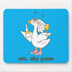 Mrs Silly Goose Bröllop Sängvätning Flicka Fest Musmatta