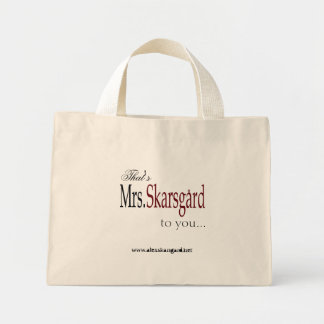 "Mrs Skarsgard" Tote-väskan Mini Tygkasse