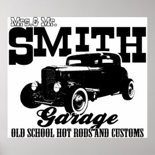 Mrs& Smith Hett-Rod Garage Poster