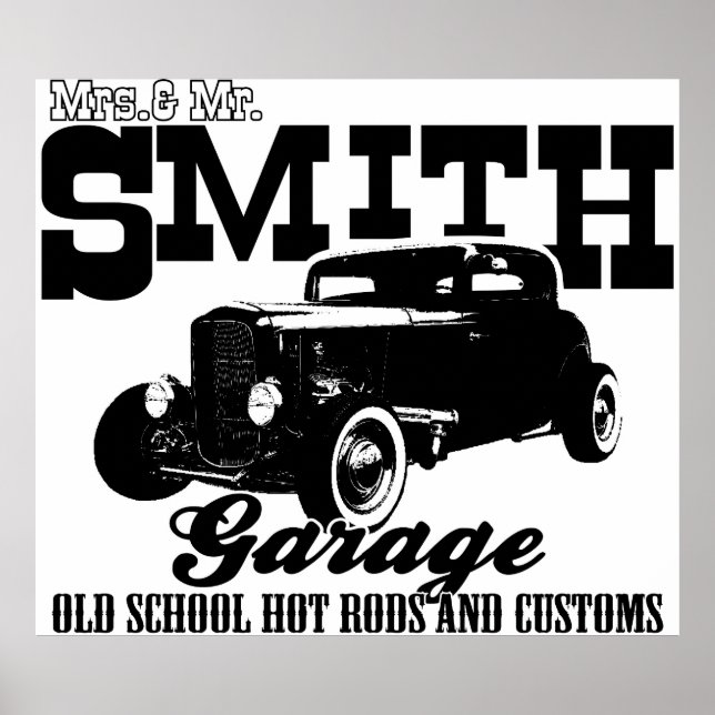 Mrs& Smith Hett-Rod Garage Poster (Framsidan)