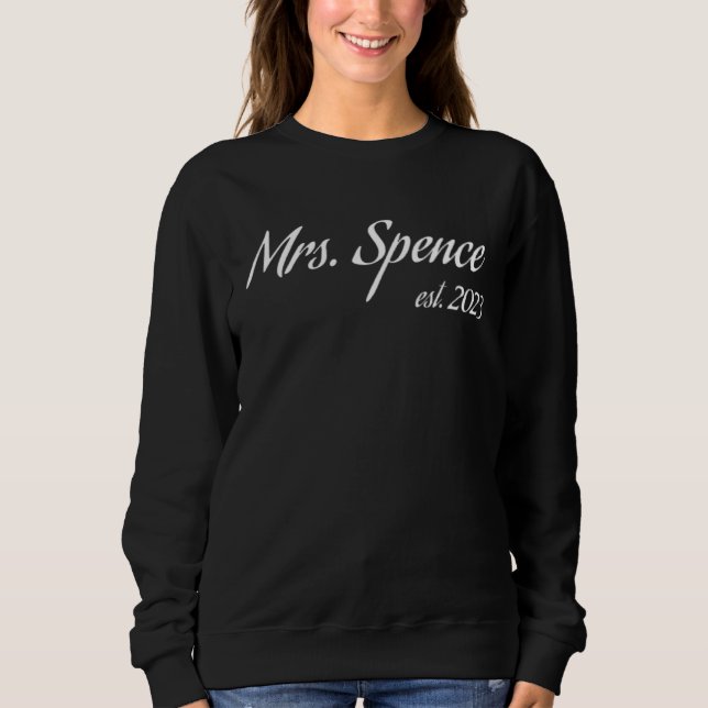 Mrs. SPENCE 2023 ny brud bröllopsdusch bröllop T Shirt (Framsida)