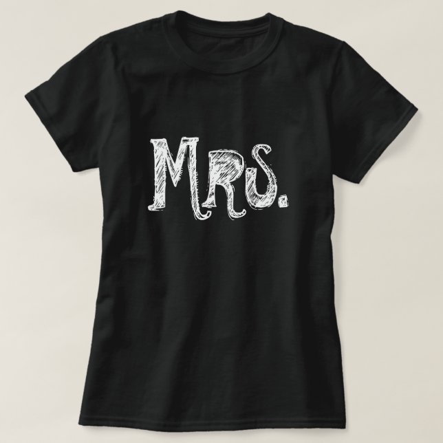 Mrs t shirts till bruden/frun (Design framsida)