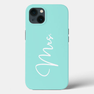 "Mrs", Turquise iphone case