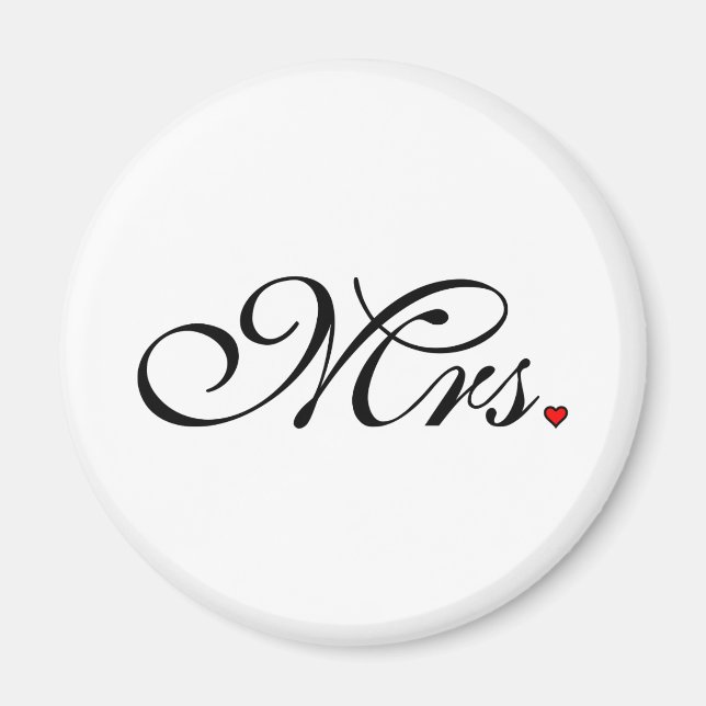 Mrs. Wife Bride Hans Newly Weds Magnet (Framsidan)
