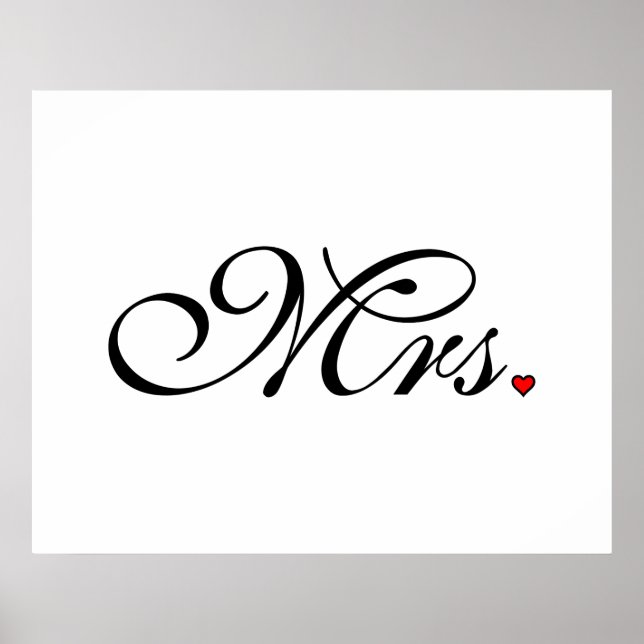 Mrs. Wife Bride Hans Newly Weds Poster (Framsidan)