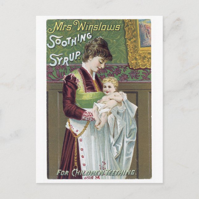 Mrs Winslows Soothing Syrup Vykort (Framsida)